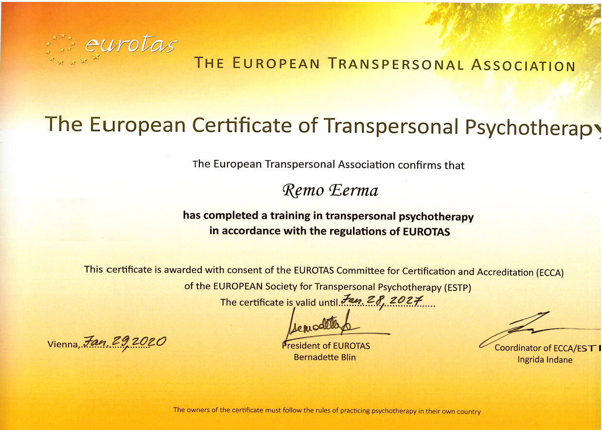 Transpersonal Psychotherapy Transpersonal Psychotherapy
